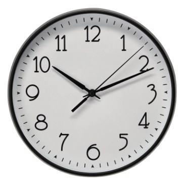Chomik Круглий настінний годинник 23 x 23 x 4 см, білий/чорний, ZEG4634 - Home Club