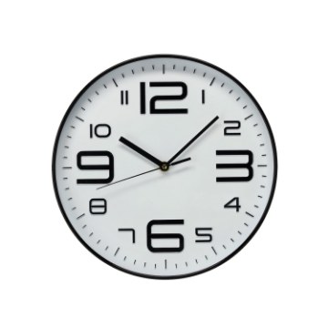 Chomik Настенные Часы Круглые 30,2 x 30,2 x 4,3 См, Белые С Черными Цифрами, ZEG4702 - Home Club