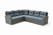 Garden Line Набор Садовой Мебели (Угловой Диван, 2 Пуфы, Стол) — Серый, Подушки — Серый, ABI3453 - Home Club, изображение 8