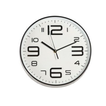Chomik Настенные Часы Круглые 30,2 x 30,2 x 4,3 См, Белые С Черными Цифрами, ZEG4702 - Home Club