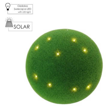 Chomik Садовая Фигурка — Зеленый Шар 32,5 x 32,5 x 28,5 См С Подсветкой Led, GOT7607 - Home Club