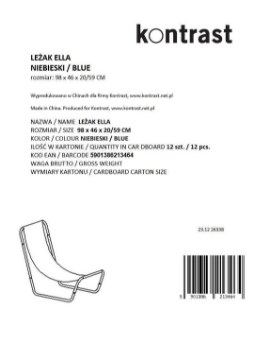 Kontrasto Шезлонг Ella, синій Kkk, 5.10.13464 - Home Club