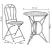 Garden Line Комплект садовой мебели из металла «Susan» — стол + 2 стула, GOM8244 - Home Club, изображение 8
