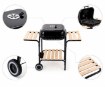 BBQ Meeting Американский Углевый Гриль С Боковыми Полками И Колесами 97,5 x 49 x 82,5 См, BBQ0155 - Home Club
