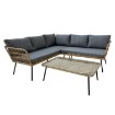 Garden Line Набор Садовой Мебели (Угловой Диван, Стол) - Бразовый, Подушки - Серый, ABI3354 - Home Club, изображение 3