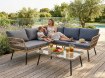 Garden Line Набор Садовой Мебели (Угловой Диван, Стол) - Бразовый, Подушки - Серый, ABI3354 - Home Club, изображение 15