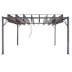 Garden Line Садовая пергола с подвижными ламелями из поликарбоната, 3 x 4 м, коричневая, TUN4023 - Home Club, изображение 2