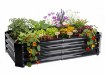 Chomik Грядка для овощей и цветов 140 × 60 × 30 см, прямоугольная, антрацитовая, ZAK8403 - Home Club