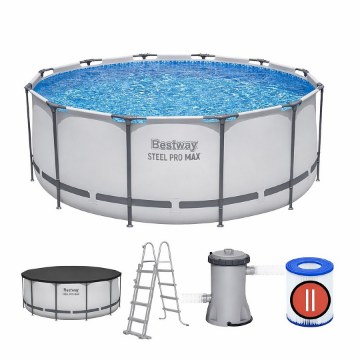 Bestway Наземный бассейн 3,66 × 1,22 м (бассейн, фильтрующий насос, лестница, крышка), BES56420 - Home Club