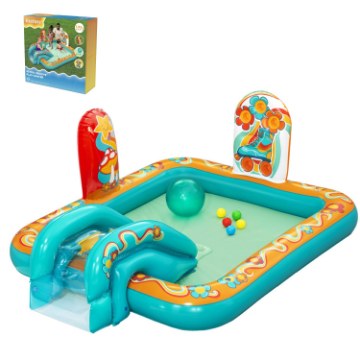 Bestway Надувная игровая площадка / детский бассейн с горкой 193 × 152 × 74 см, BES53164 - Home Club