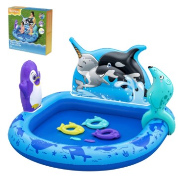 Bestway Надувная игровая площадка / детский бассейн Polar Pals 1,34 × 1,31 × 73 м, BES53156 - Home Club