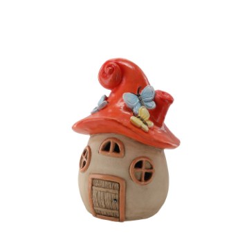 Chomik Садовая Фигурка — Домик-Гриб Красный 22,6 x 21 x 30,9 См С Подсветкой Led, GOT7089 - Home Club