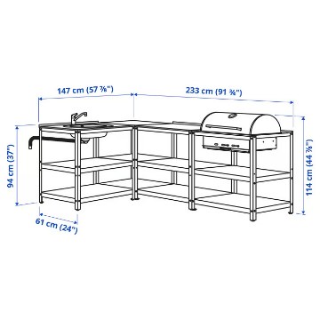 ИКЕА Кухонная раковина GRILLSKÄR ГРИЛЛЬСКЭР, 896.161.13 - Home Club