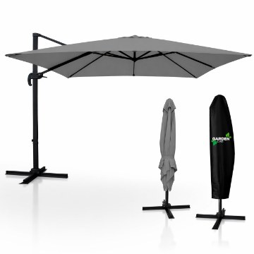 Garden Line Садовый Зонт «Roma» 3 x 3 М Серый С Чехлом, GAO5392 - Home Club