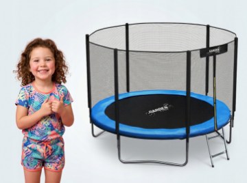 Garden Line Трамплин 8 футов (252 см) с лестницей и защитной сеткой, TRA9863 - Home Club