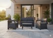 Garden Line Комплект садових меблів - антрацит (2 крісла, столик, диван), ZUM6454 - Home Club, зображення 7