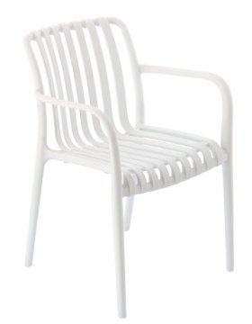 Garden Line Садове Крісло 45,5 x 57 x 45 / 81 См Біле, FAT8656 - Home Club