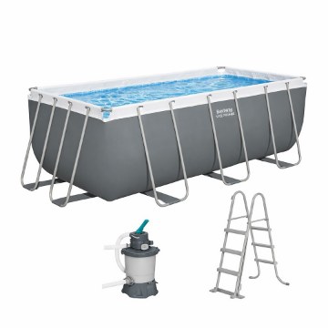 Bestway Бассейн На Опорах 4,12 x 2,01 x 1,22 м (Бассейн, Песчаный Насос, Лестница, Дозатор), BES56457 - Home Club
