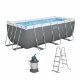 Bestway Басейн На Опорі 4,12 x 2,01 x 1,22 м (Басейн, Пісковий Фільтр, Драбинка, Дозатор), BES56457 - Home Club