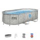 Bestway Овальный каркасный бассейн 4,27 × 2,5 × 1 м (бассейн, фильтрующий насос, лестница, крышка, дозатор), BES56714 - Home Club