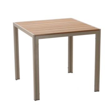 Chomik Алюмінієвий садовий стіл бежевого кольору 80 x 80 x 73 см, ATO0395 - Home Club