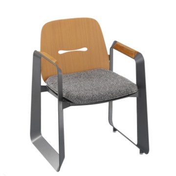 Garden Line Алюмінієвий стілець «Thompson», сірий, 62 × 56 × 89 см, ATO4119 - Home Club