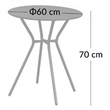 Kontrasto Стіл Como Pro, чорний, діаметр 60x70 см, двомісний, Meb000085 - Home Club
