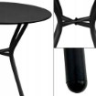 Kontrasto Стіл Como Pro, чорний, діаметр 60x70 см, двомісний, Meb000085 - Home Club, зображення 3