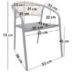 Kontrasto Стул Portino 53x62x75 см, чёрный/серый Dw, Meb000052 - Home Club, изображение 6