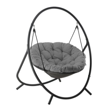 Chomik Подвесное кресло Patio - темно-серая подушка, серая рама 115,5X140X167,5 см, FAT9934 - Home Club