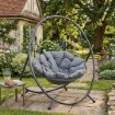 Chomik Підвісне крісло Patio - темно-сіра подушка, сіра рама 115,5X140X167,5 см, FAT9934 - Home Club, зображення 9