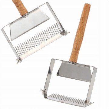 Chomik Нержавеющий Медовый Скребок С Деревянной Ручкой 25 x 13 См, BEE2687 - Home Club