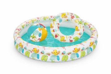 Bestway Садовый Бассейн, диаметр 122 см, глубина 20 см + Мяч + Кольцо, BES51124 - Home Club