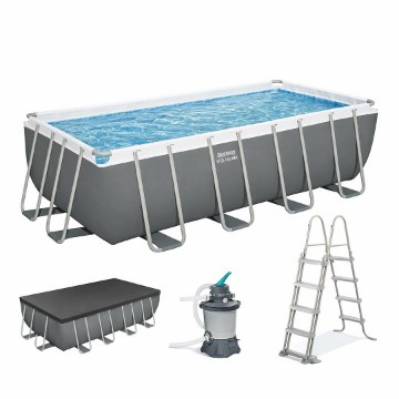 Bestway Каркасный бассейн 4,88 × 2,44 × 1,22 м (бассейн, песочный фильтр, лестница, крышка, дозатор), BES56671 - Home Club
