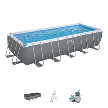 Bestway Каркасный бассейн 6,40 × 2,74 × 1,32 м (бассейн, песочный фильтр, лестница, крышка, дозатор), BES5612b - Home Club