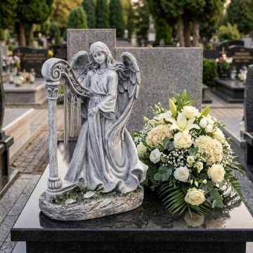 Chomik Фігура Ангела З Гарфою 26 X 15,5 X 39 См, DED8776 - Home Club