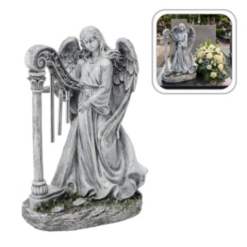 Chomik Фигура Ангела С Арфой 26 X 15,5 X 39 См, DED8776 - Home Club
