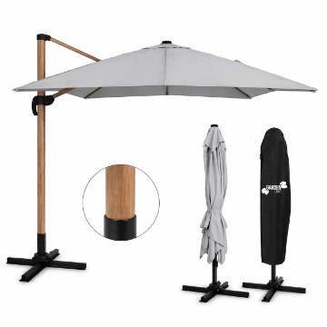 Chomik Садовой Зонт 3 x 3 М Серый «Roma» С Чехлом — Эффект Дерева, GAO6310 - Home Club