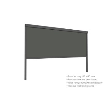 Chomik Рулонная штора для алюминиевой перголы шириной 3 м, ручное управление, 276 см, RIT1453 - Home Club