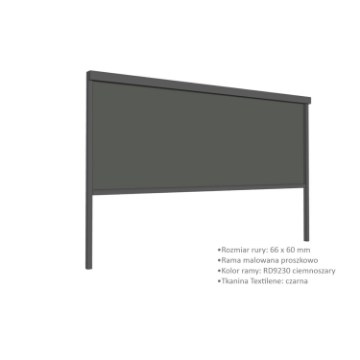 Chomik Рулонная штора для алюминиевой перголы шириной 4 м, ручное управление, 366 см, RIT1460 - Home Club