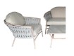 Garden Line Набор алюминиевой мебели «Valletta» (диван + 2 кресла + журнальный столик) бежевого цвета с серыми подушками, ALM8147 - Home Club, изображение 3