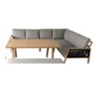 Garden Line Набор алюминиевой мебели «Оттава» (угловой диван + скамейка + столик) коричневого цвета с серыми подушками, ALM8154 - Home Club, изображение 2