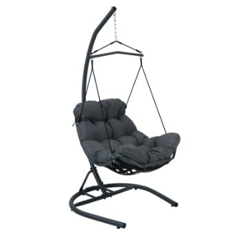 Chomik Подвесное кресло Tumber — антрацитовый цвет, антрацитовая подушка, антрацитовая рама, FAT0449 - Home Club