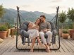 Chomik Двухместное подвесное кресло-гамак Poly — антрацитовый цвет, антрацитовая подушка, антрацитовая рама, FAT0456 - Home Club, изображение 9