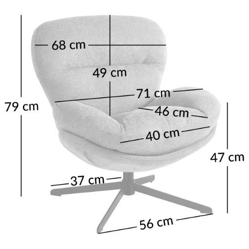 Kontrasto Fo107 Крісло Nest Szen. Сіре Dw, 5.01 94679 — купити в