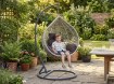 Garden Line Підвісне крісло розміру S, сіре, подушка коричнева, рама темно-сіра, FAT0209 - Home Club, зображення 6