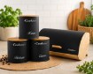 Chomik Хлібник Ortica - Бамбуковий З Металевим Кришкою 36,5x25x13 См Чорний Матовий + 3 Контейнери 11,5x11,5x12 См, NEL4935 - Home Club, зображення 13
