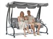 Garden Line Садовая Качель 210 x 120 x 170 см Серебристая С Функцией Шезлонга, KRE9771 - Home Club, изображение 3