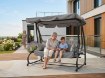 Garden Line Садовая Качель 210 x 120 x 170 см Серебристая С Функцией Шезлонга, KRE9771 - Home Club, изображение 10