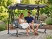 Garden Line Садовая Качель 210 x 120 x 170 см Серебристая С Функцией Шезлонга, KRE9771 - Home Club, изображение 12
